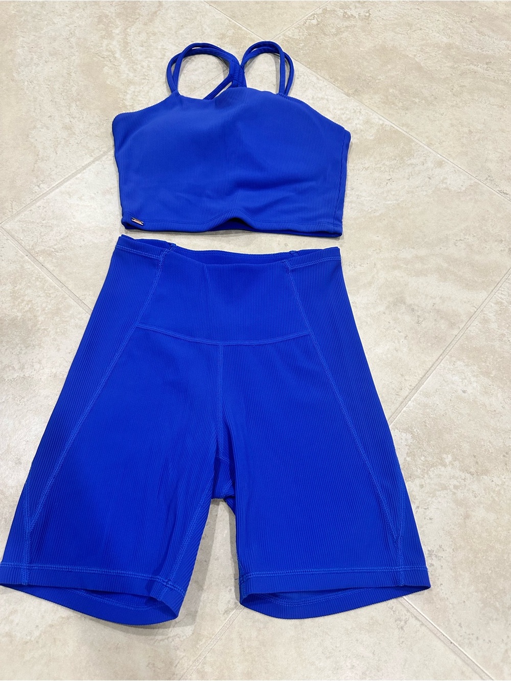 ACA Dance Wear/Athletic Crop Top & Biker Shorts Set
